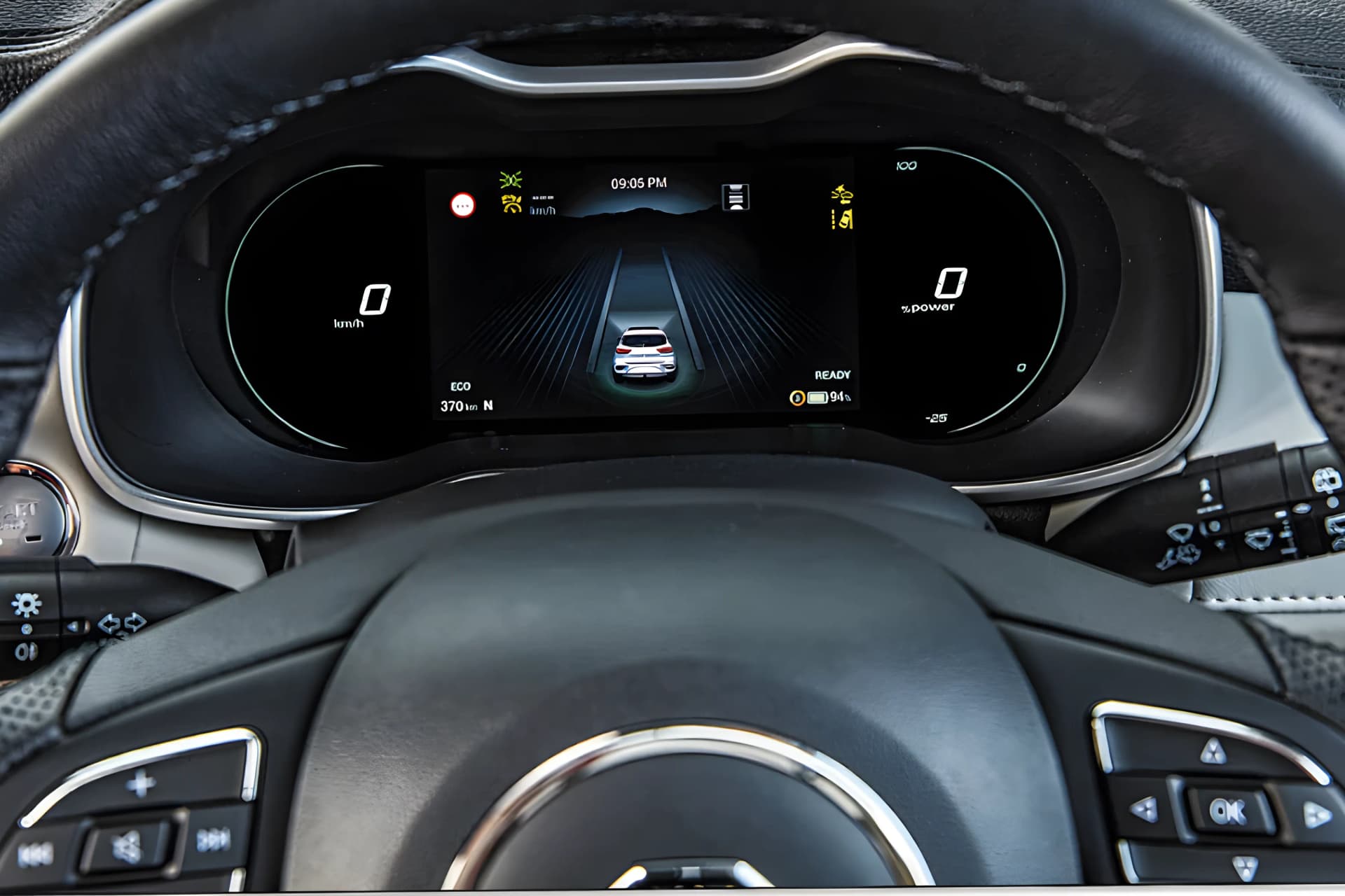 MG ZS EV Digital Cluster View