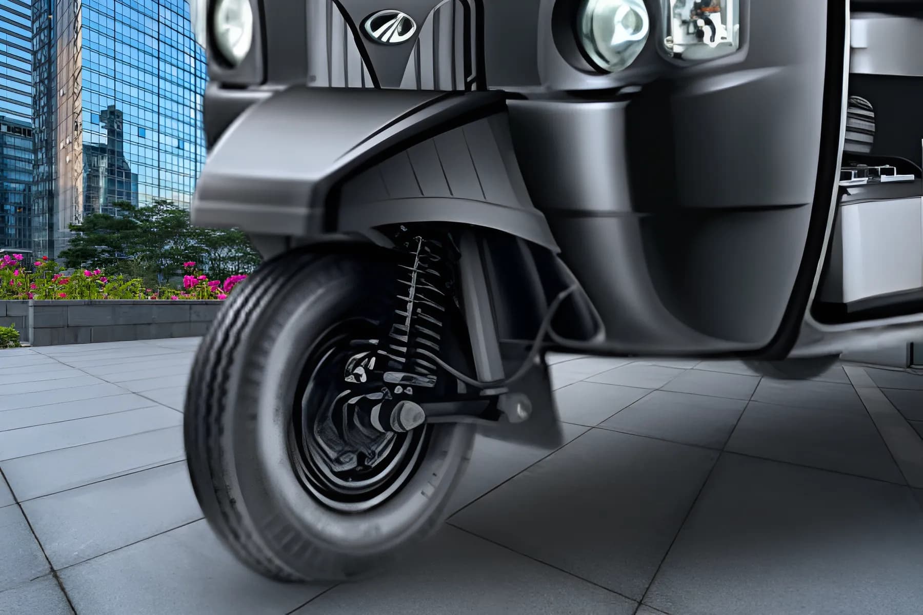 Mahindra Alfa DX Front Tyre View