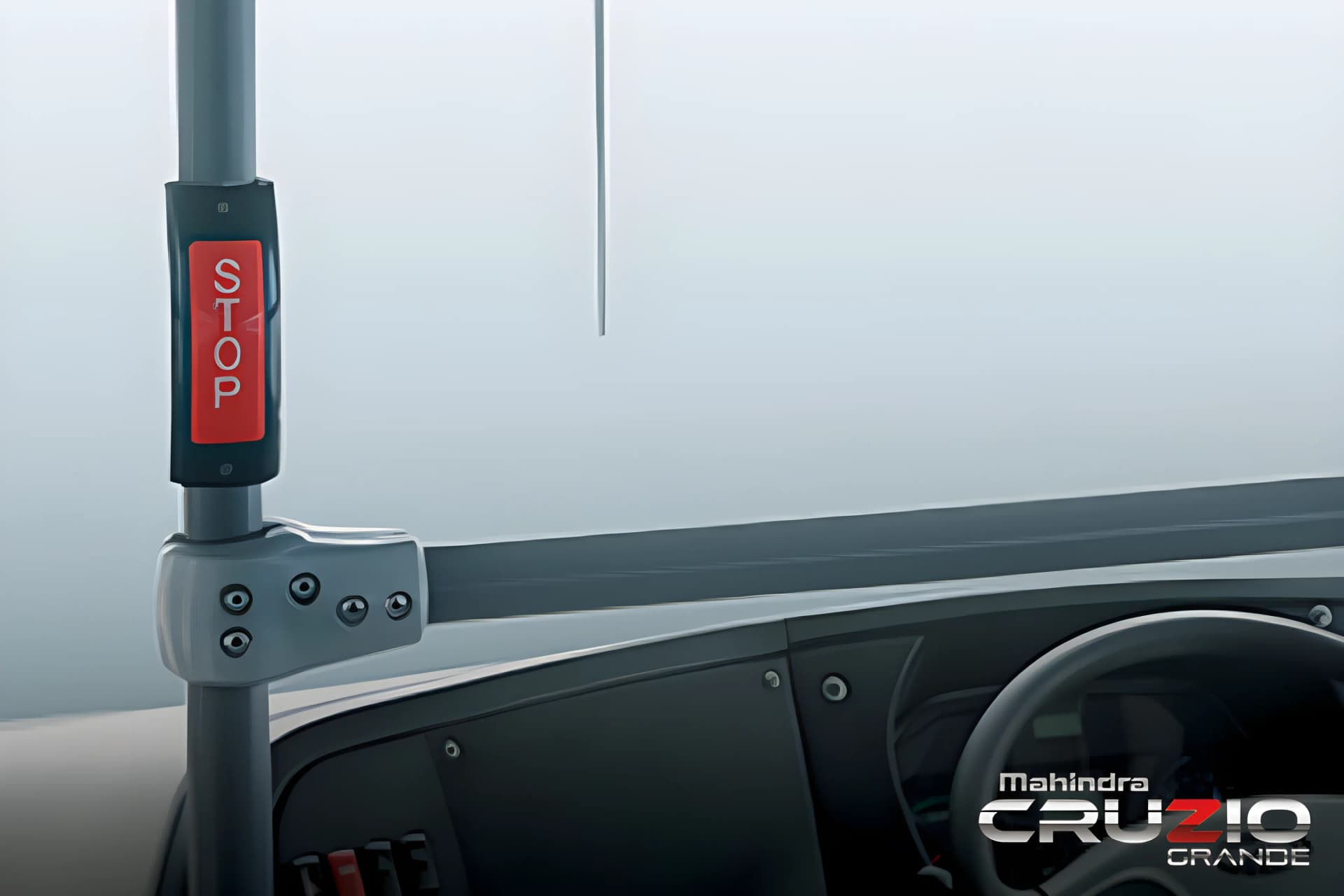 Mahindra Cruzio Grande School Stop Button View
