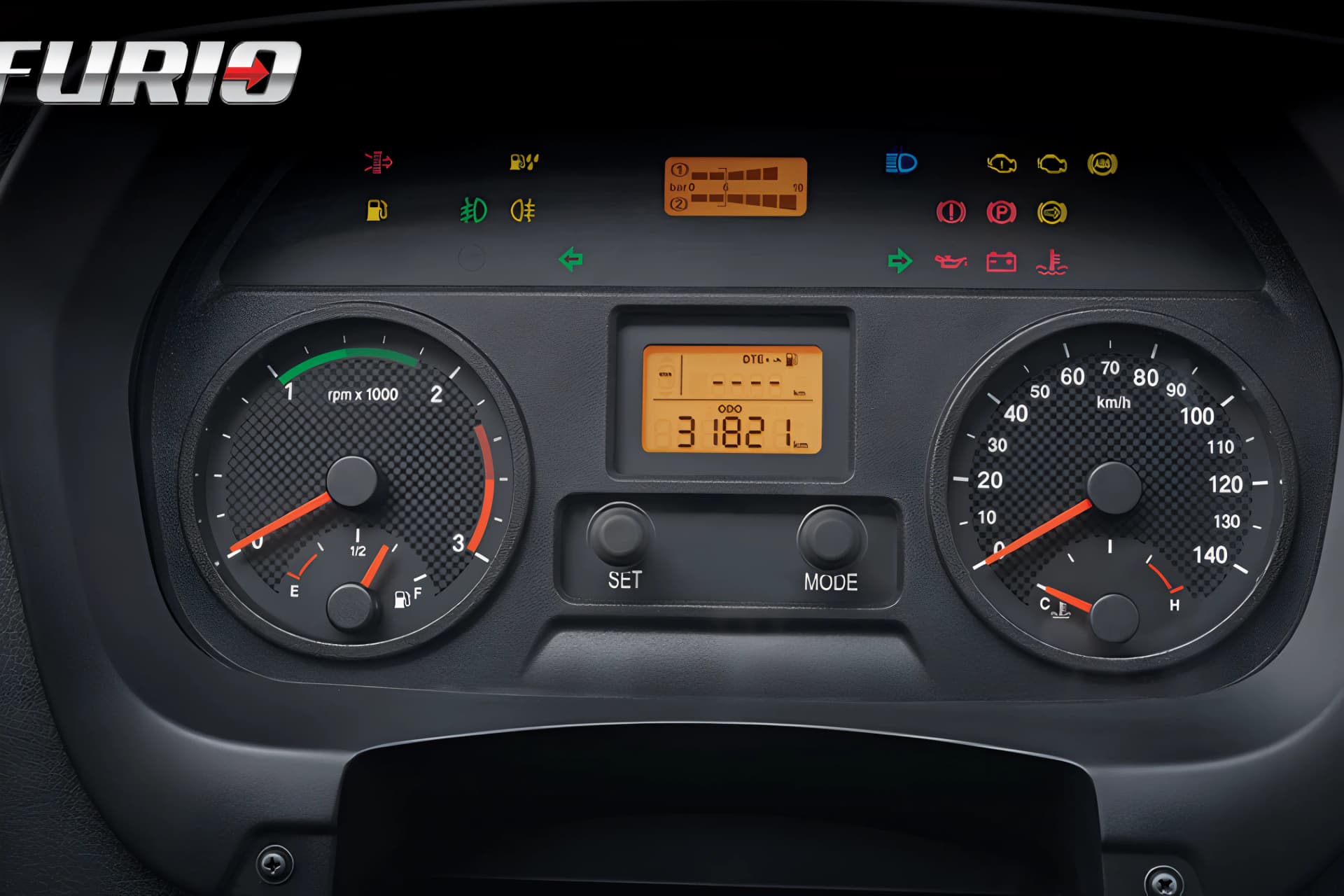 Mahindra Furio 12 Speedometer View
