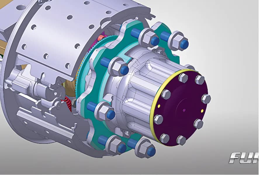 Mahindra Furio 14 Axle Hub View
