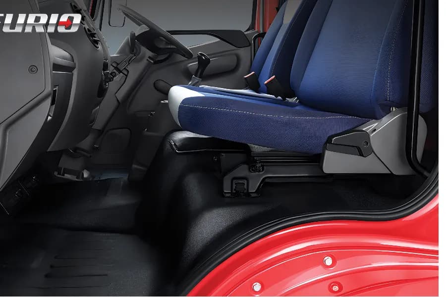 Mahindra Furio 14 Floor Mat & Adjustable Seat Lever View