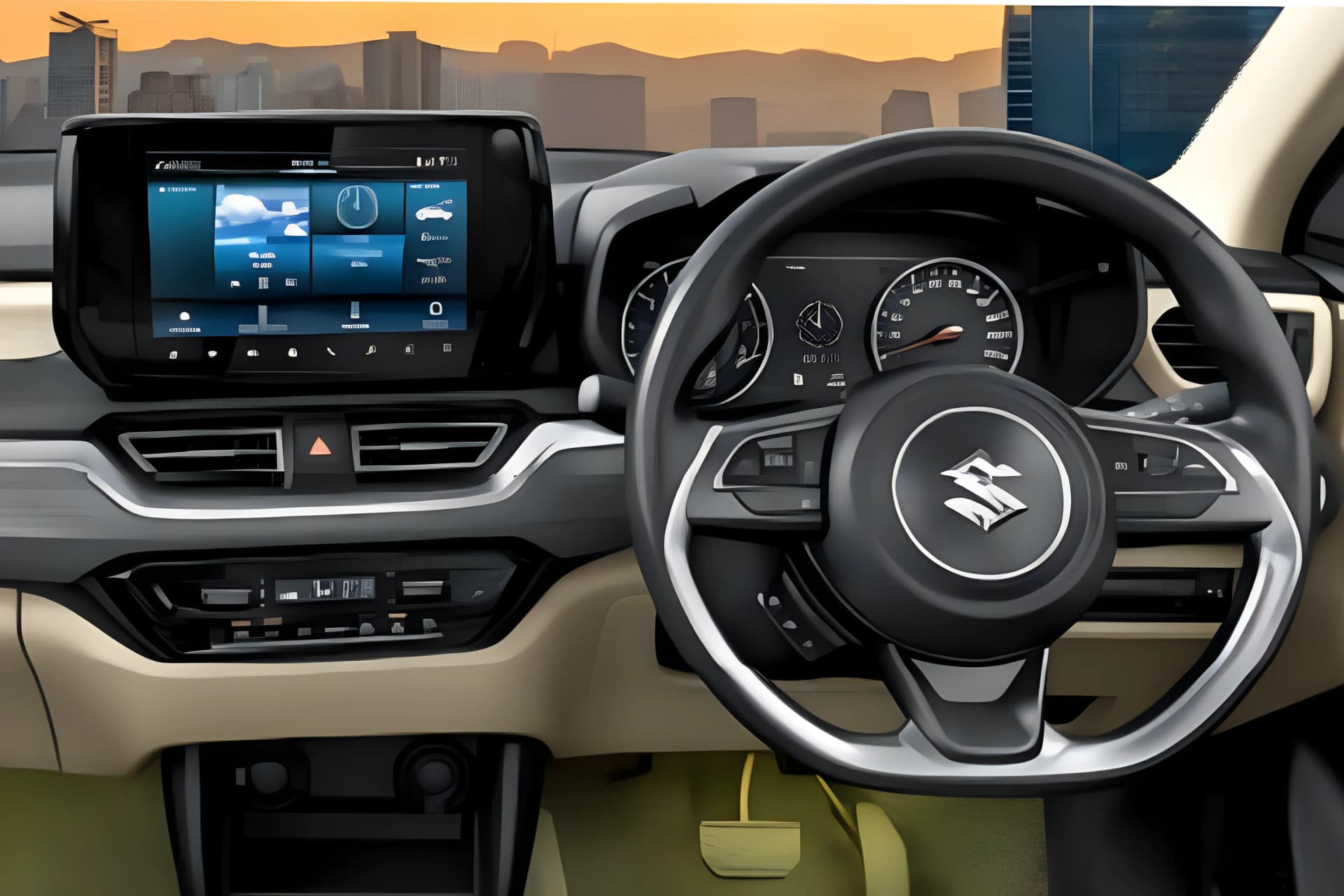 Maruti Suzuki Dzire Steering Wheel View