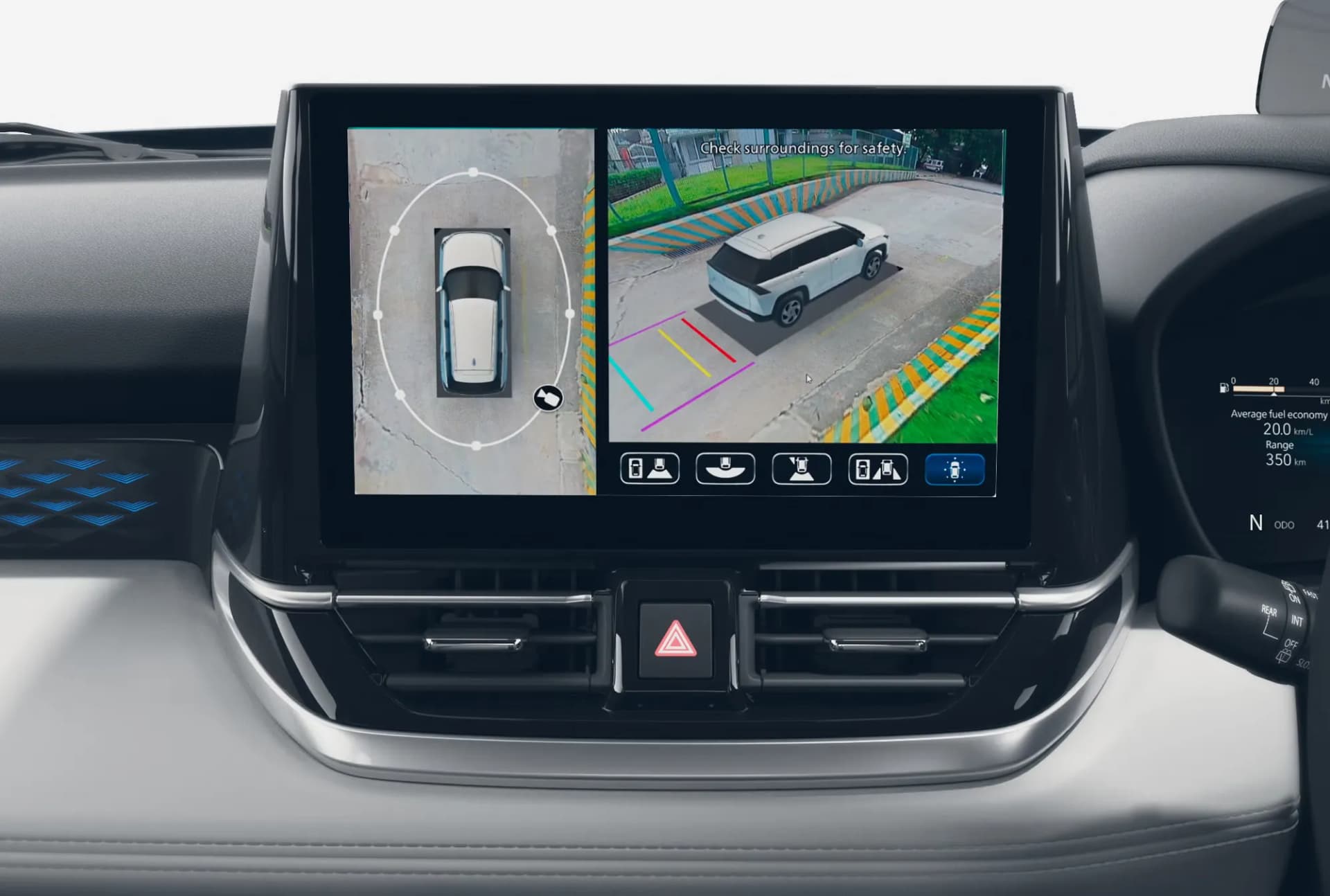Maruti Suzuki Victoris Hybrid 360 camera view