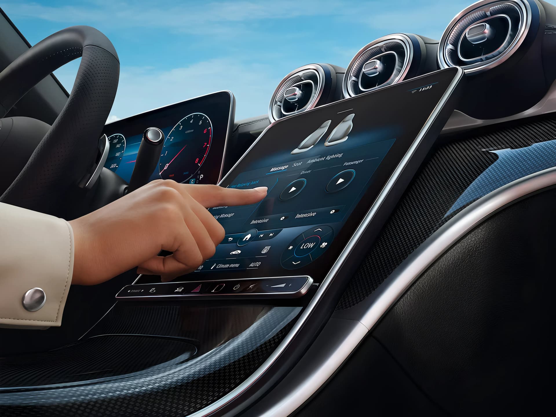 Mercedes Benz AMG C Class Sedan Infotainment System View