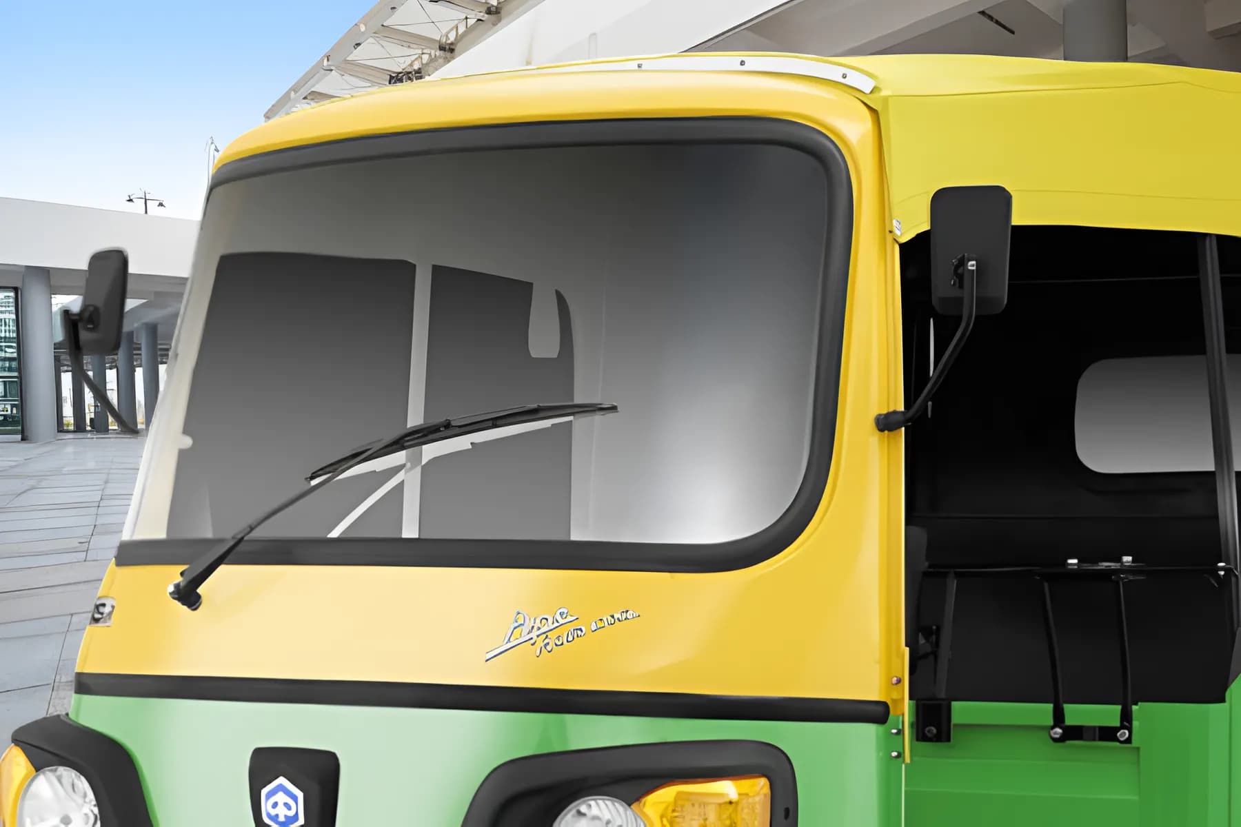 Piaggio Ape Auto DXL Windshield View