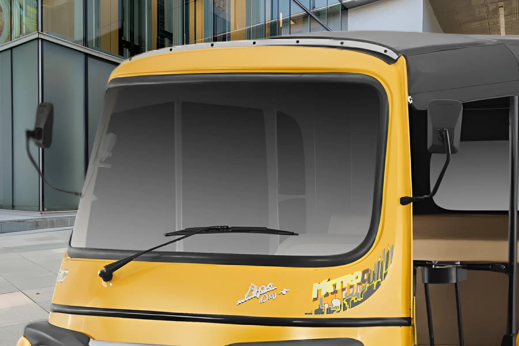 Piaggio Ape Metro Windshield View