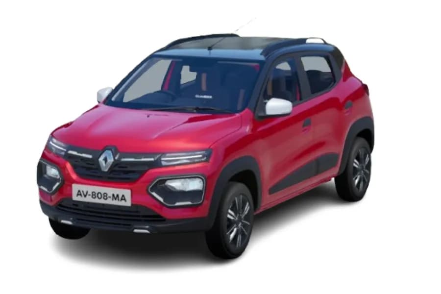 Renault Kwid Fiery Red With Black Roof color