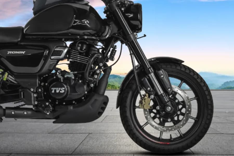 TVS Ronin Front Suspension & Disc Brake View
