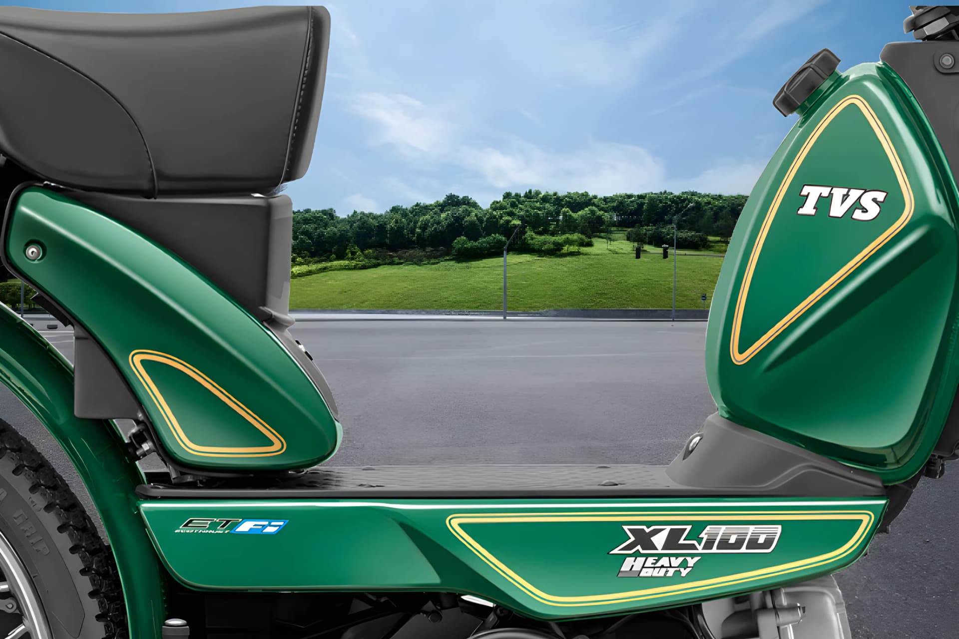TVS XL 100 Heavy Duty Floorboard View
