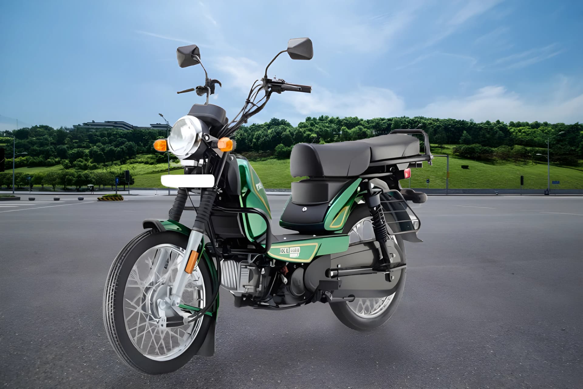 TVS XL 100 Heavy Duty Front Left Side View