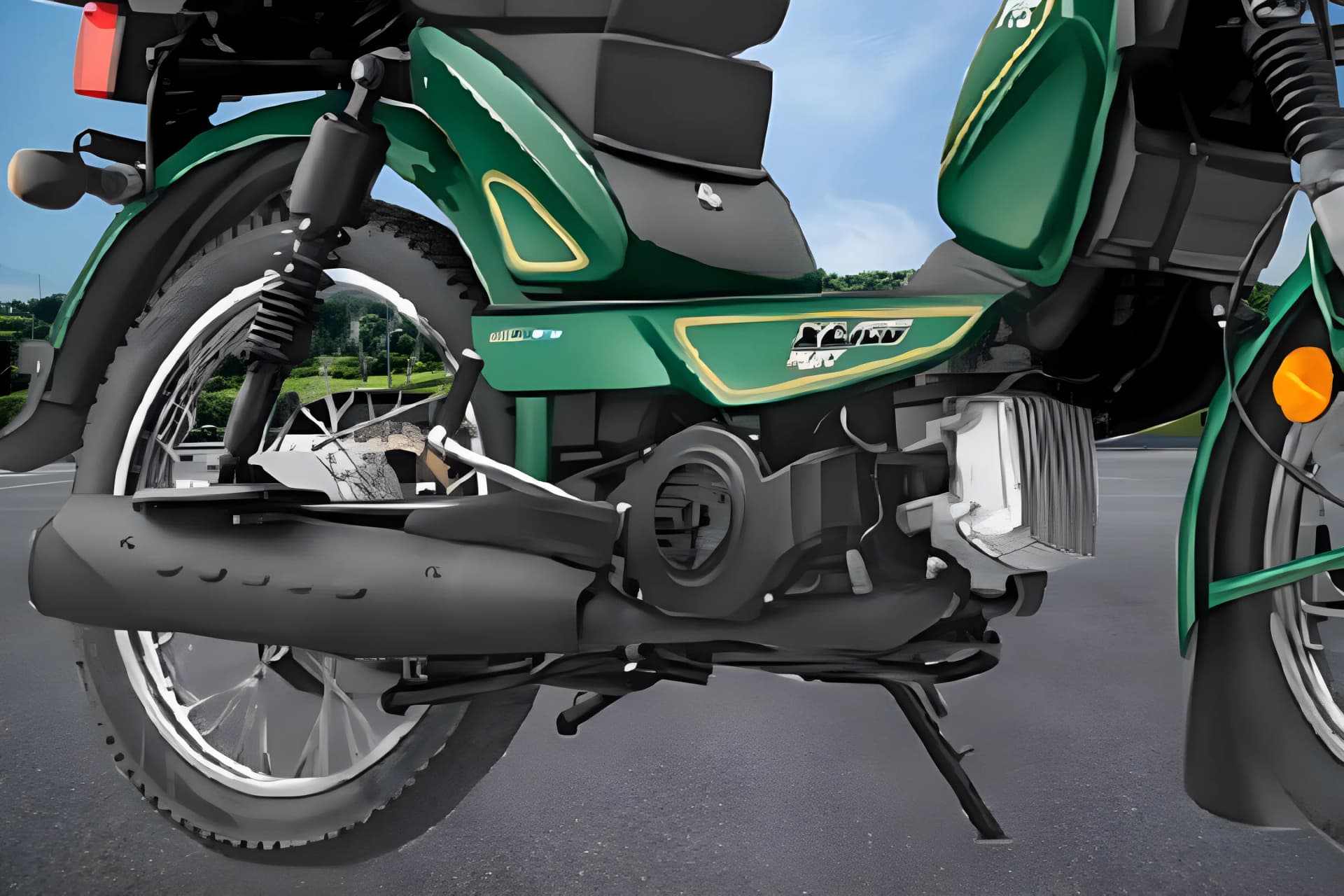 TVS XL 100 Heavy Duty Engine View