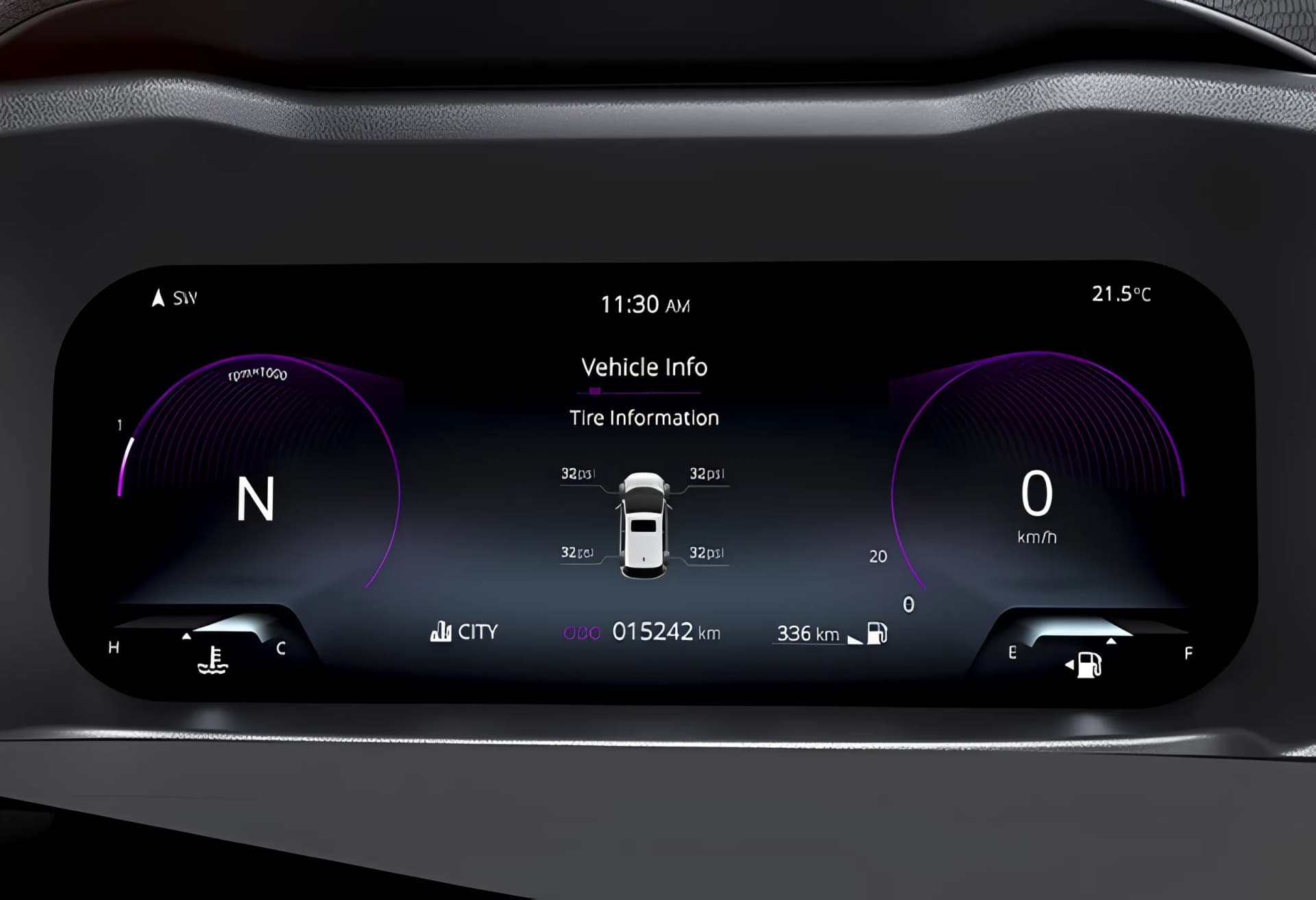Tata Altroz Instrument Cluster View