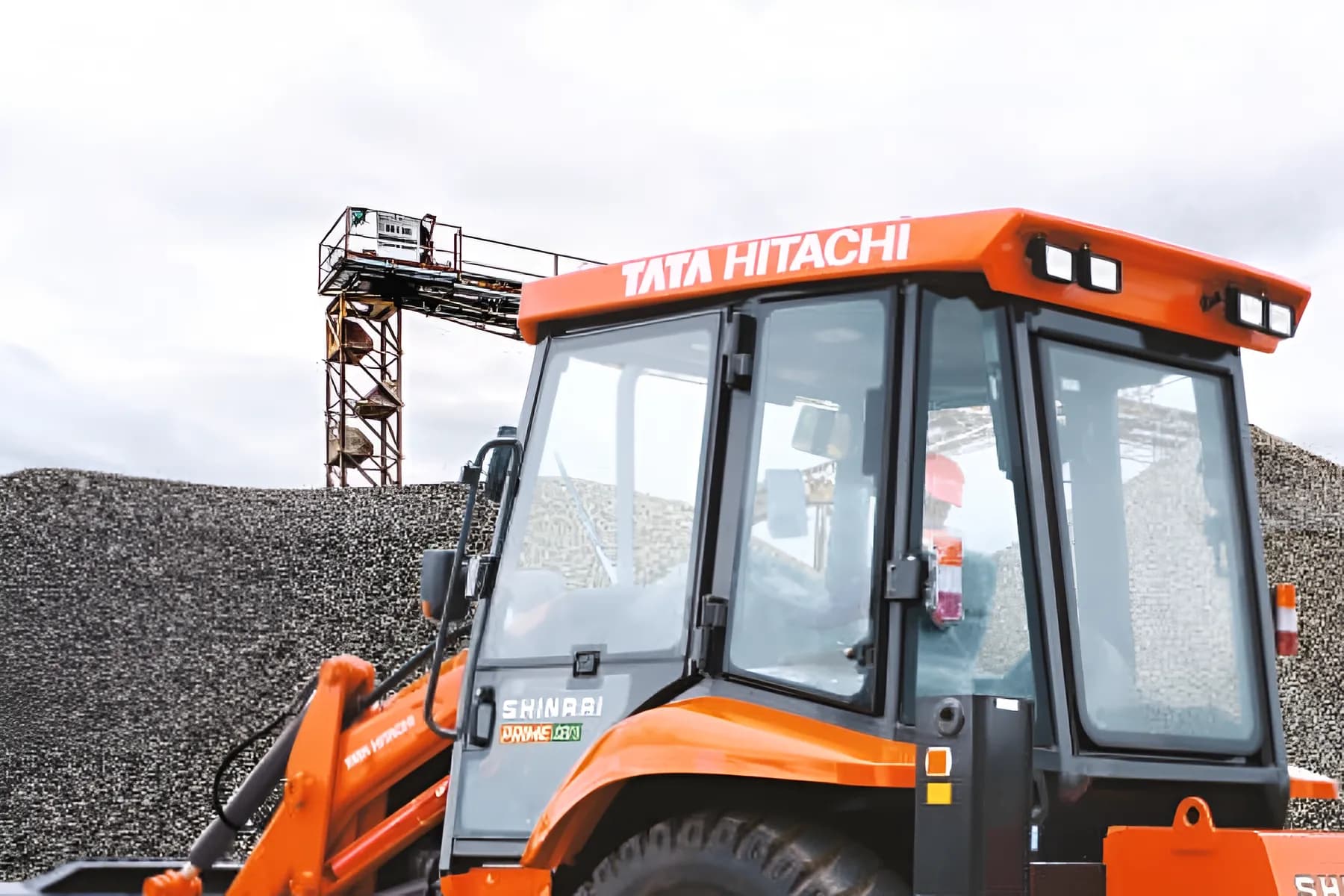 Tata Hitachi Shinrai Prime Loader Operator Cabin View