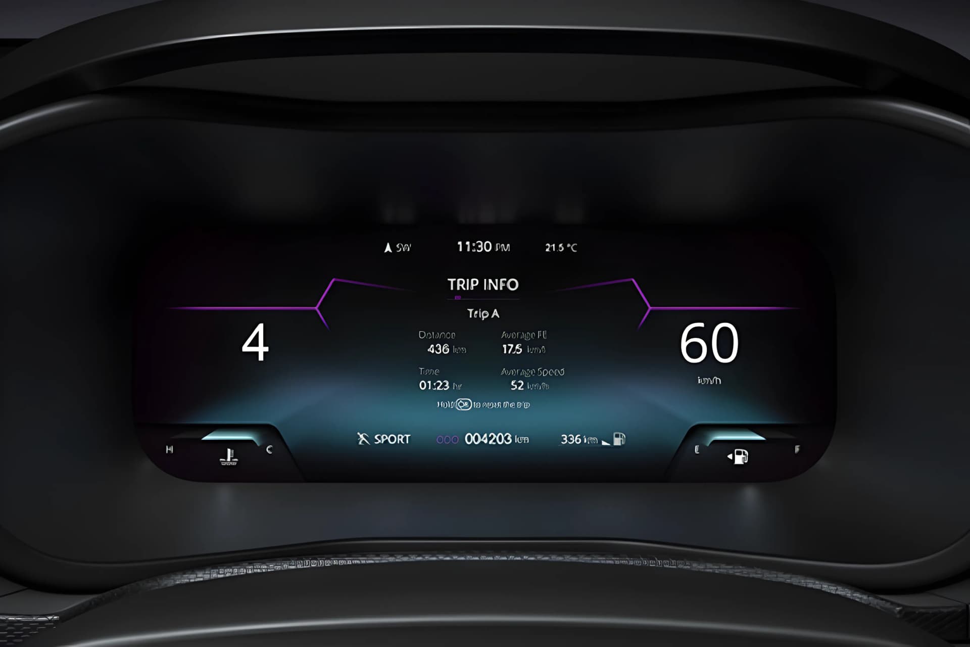 Tata Nexon Digital Cluster View