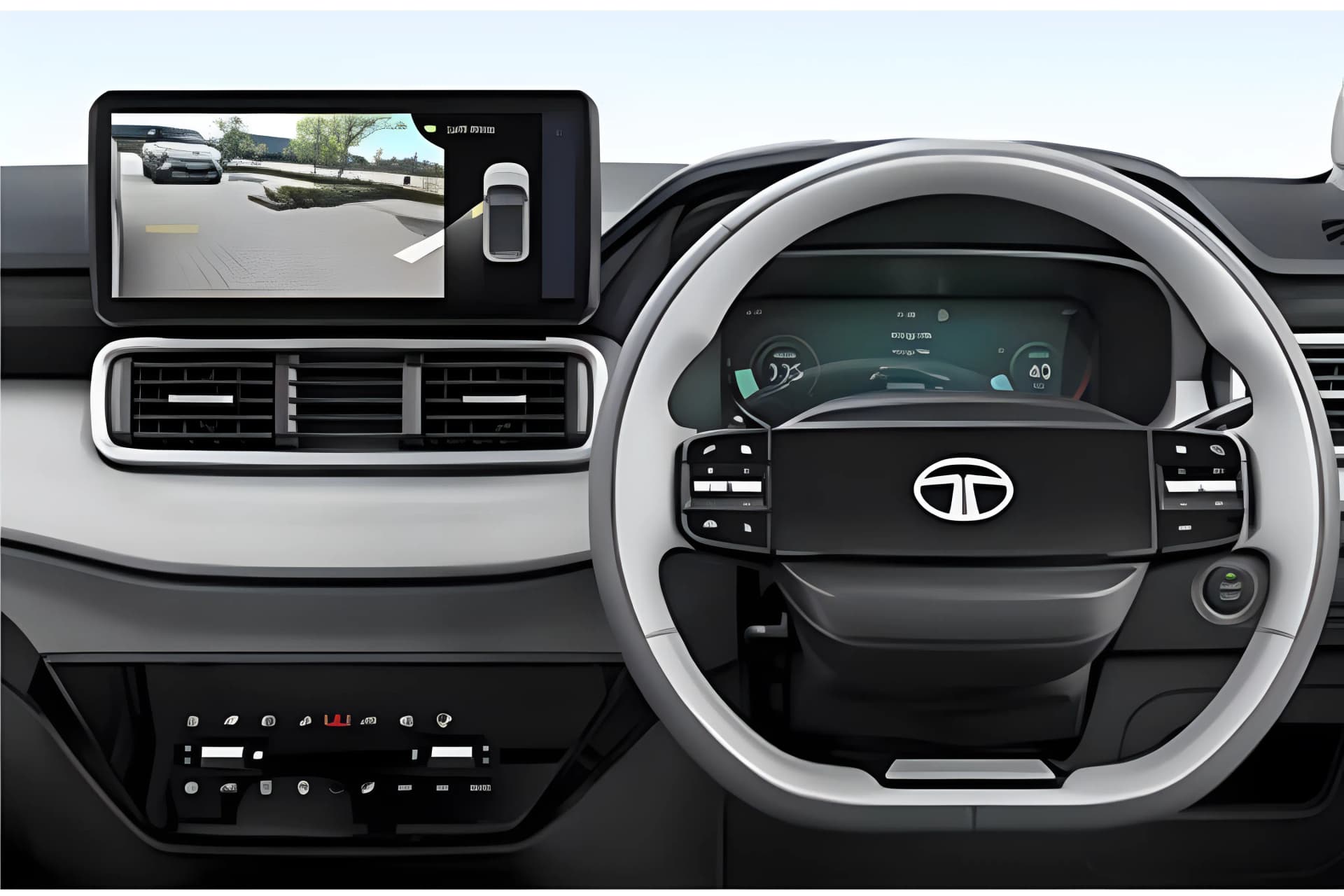 Tata Punch EV Camera Guideline Screen View