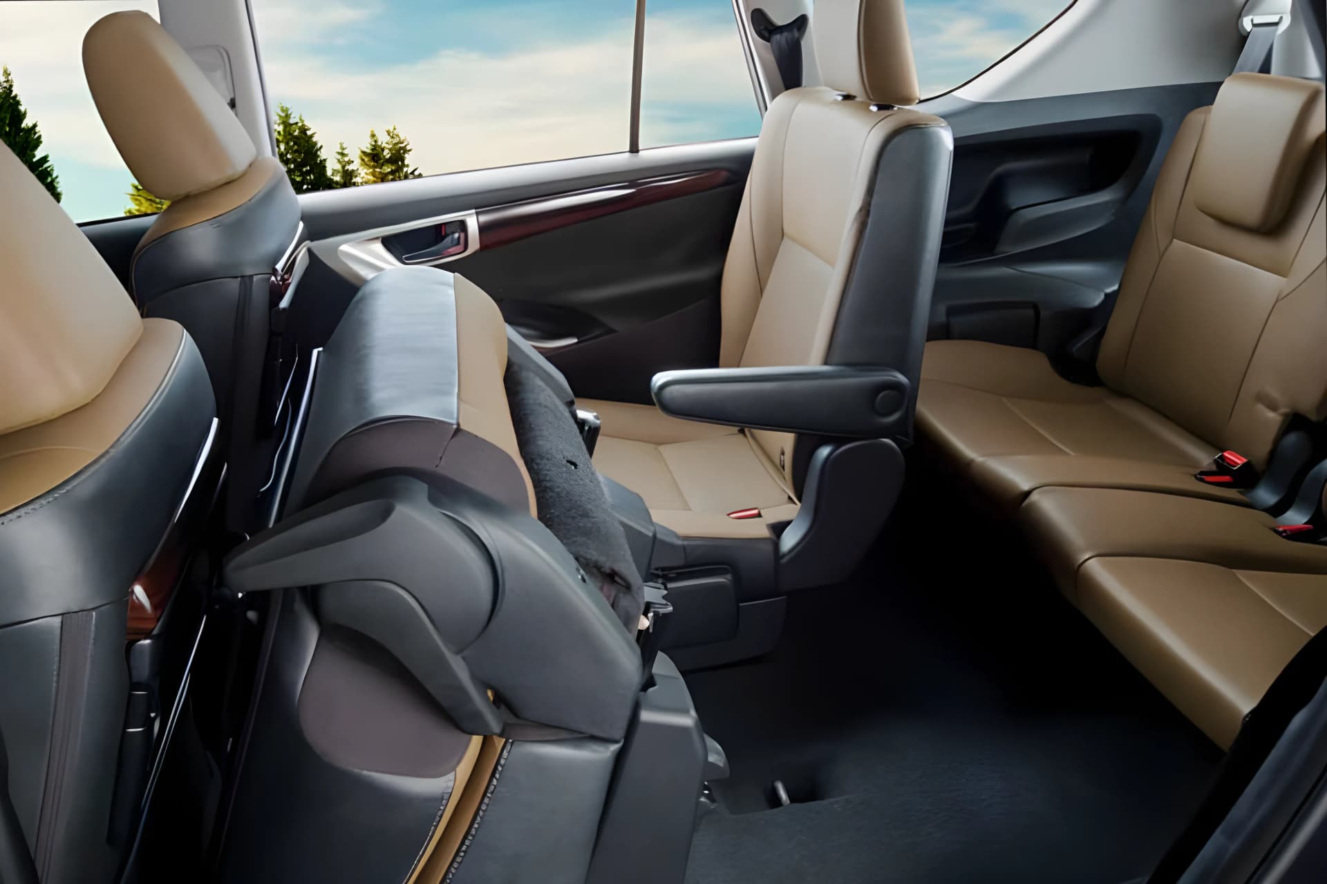 Toyota Innova Crysta One Touch Tumble Second Row Seat View