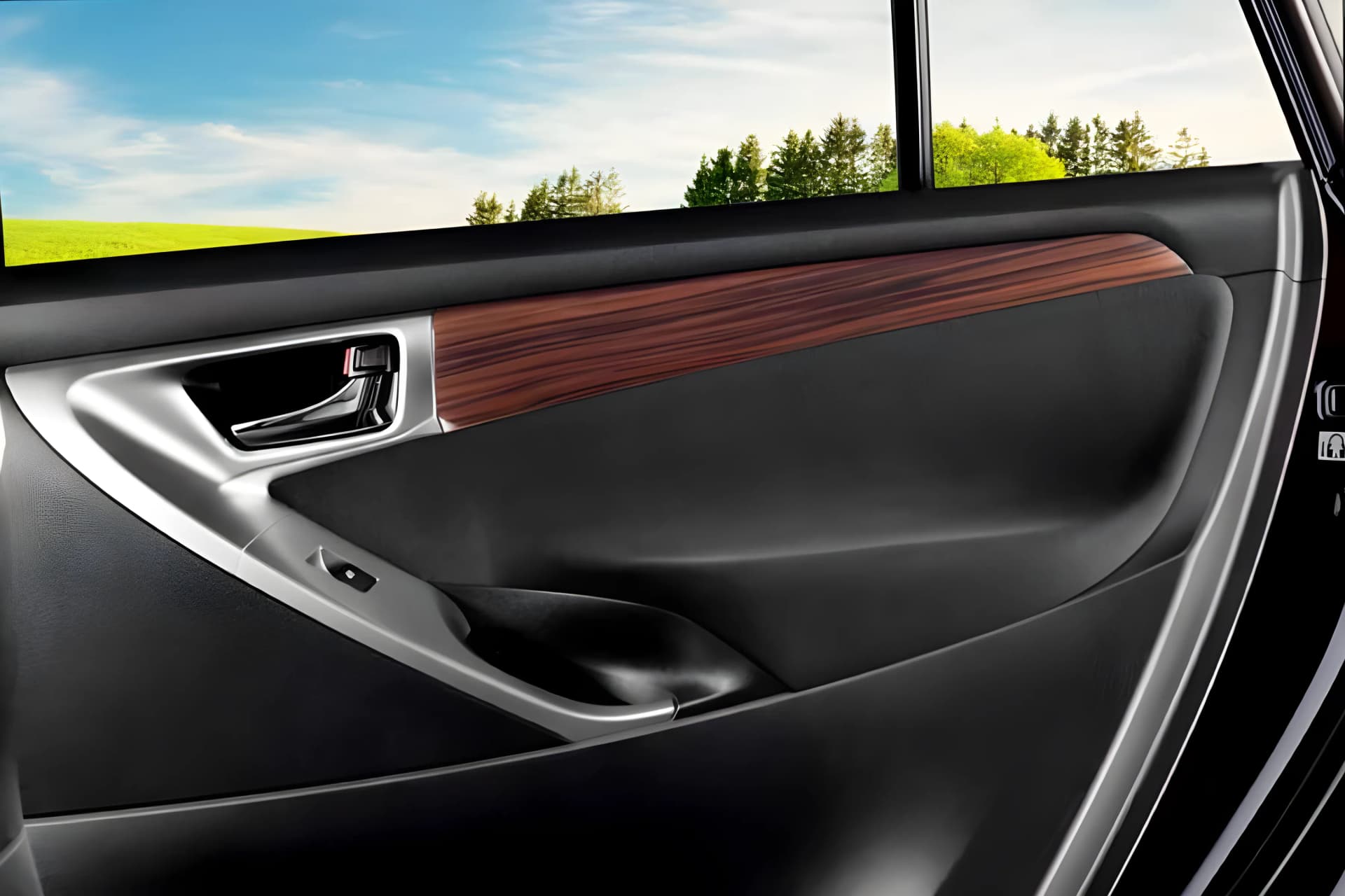 Toyota Innova Crysta Wood Finish Interior Panel View