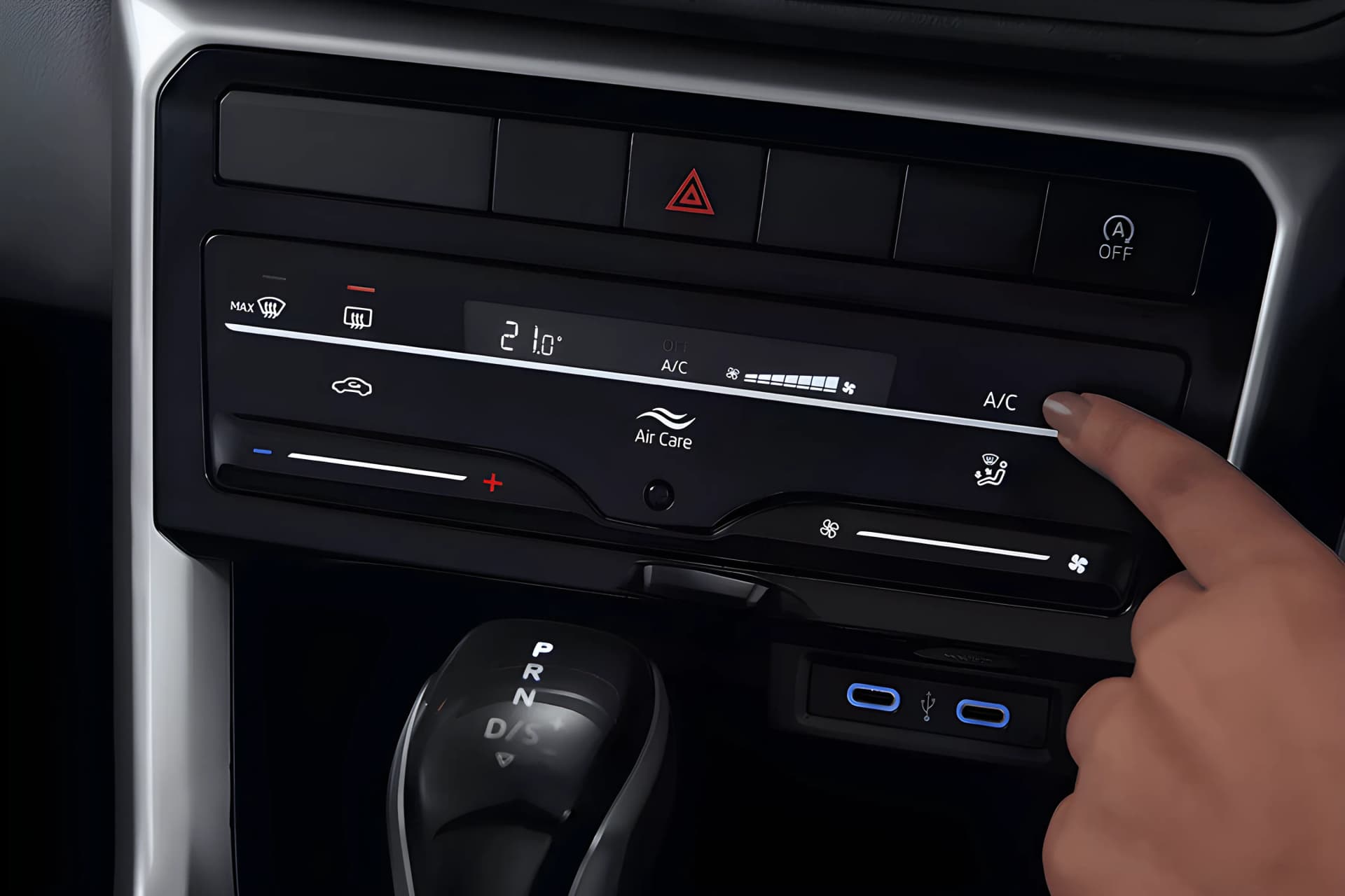 Volkswagen Taigun Chrome Automatic Climate Control System View