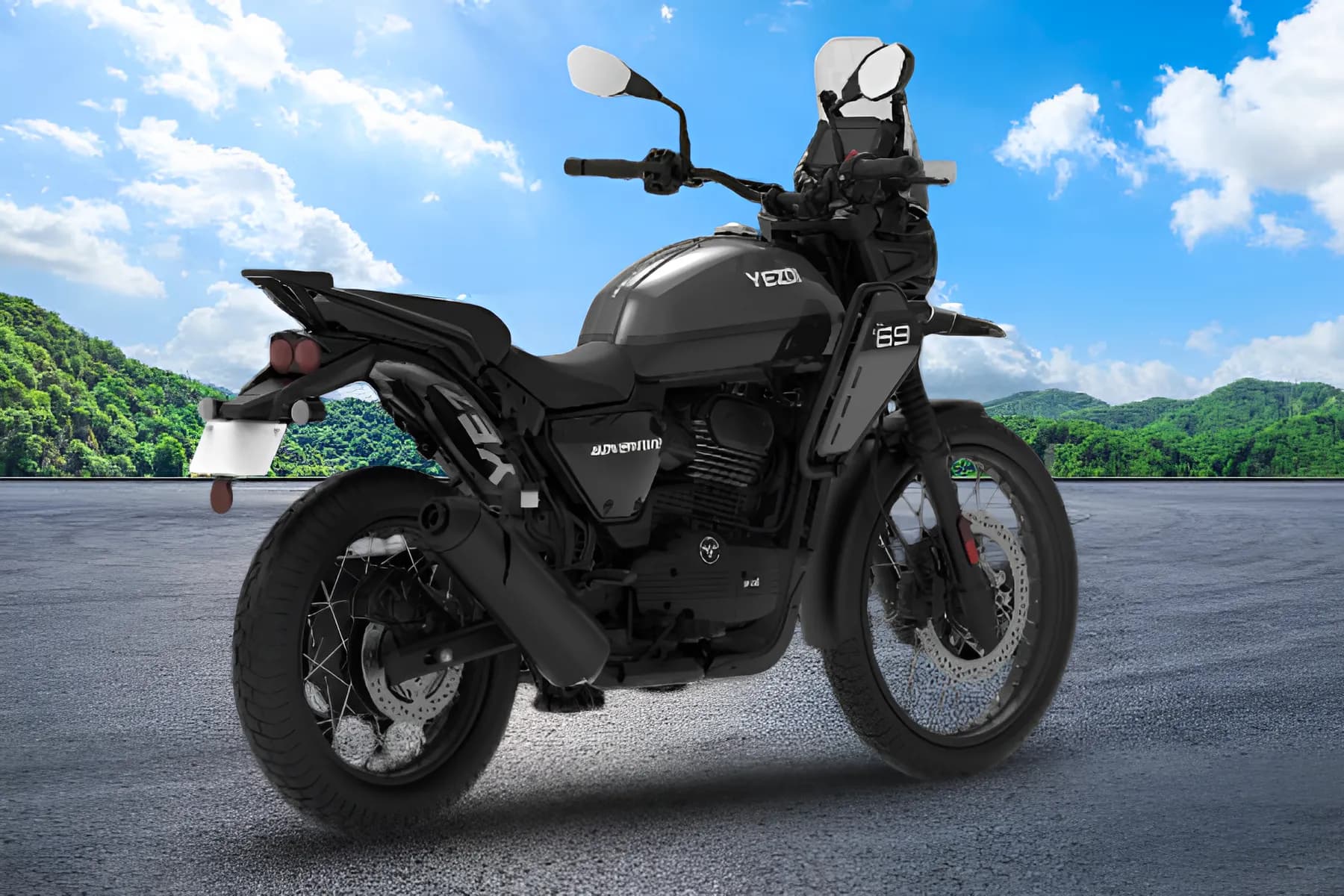 Yezdi Adventure Rear Tyre View